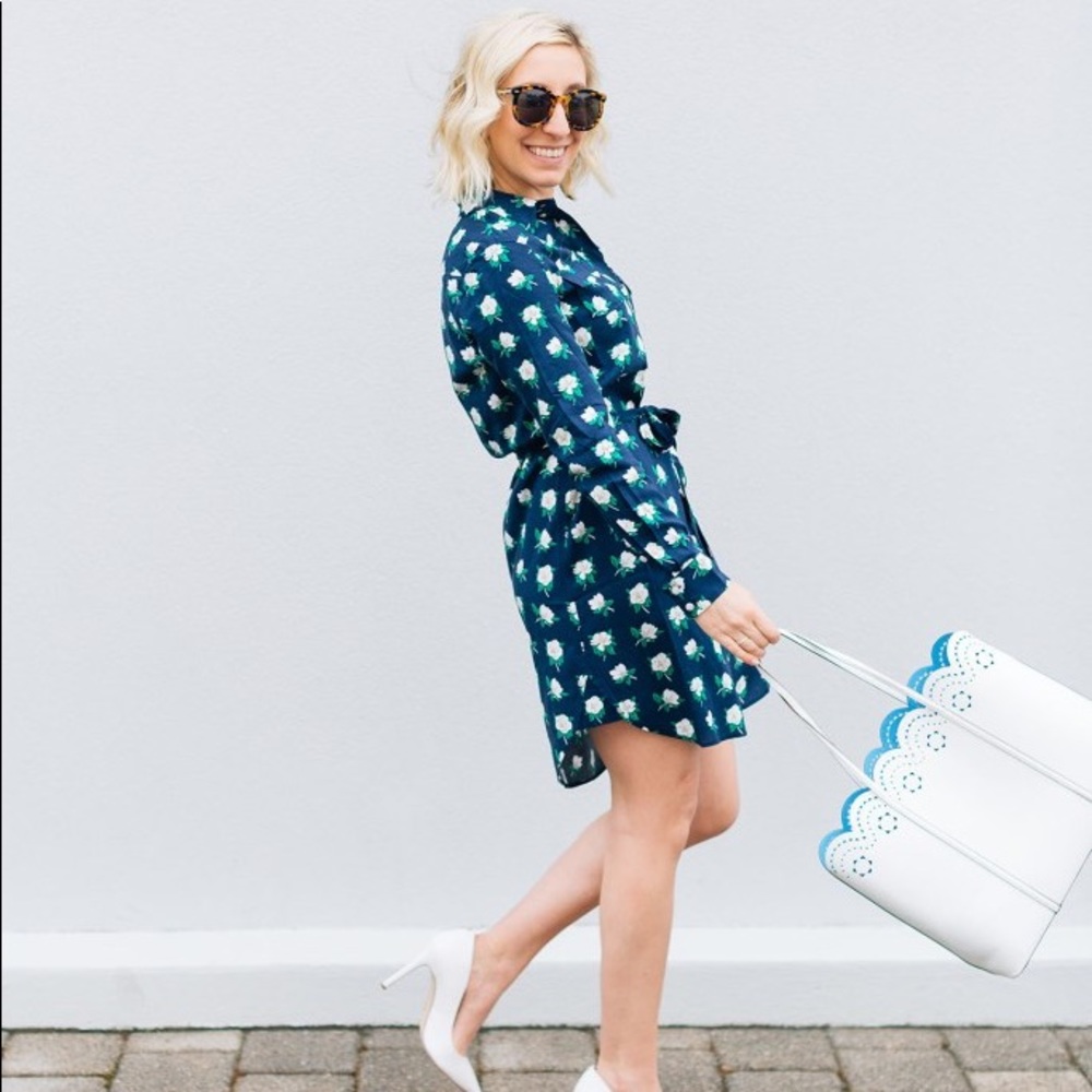 Draper James floral shirt dress
